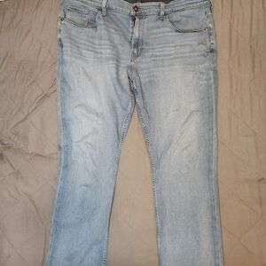 Paige Men Size 38 Federal Straight Leg Light Wash Casual Denim Jeans Relaxed Fit